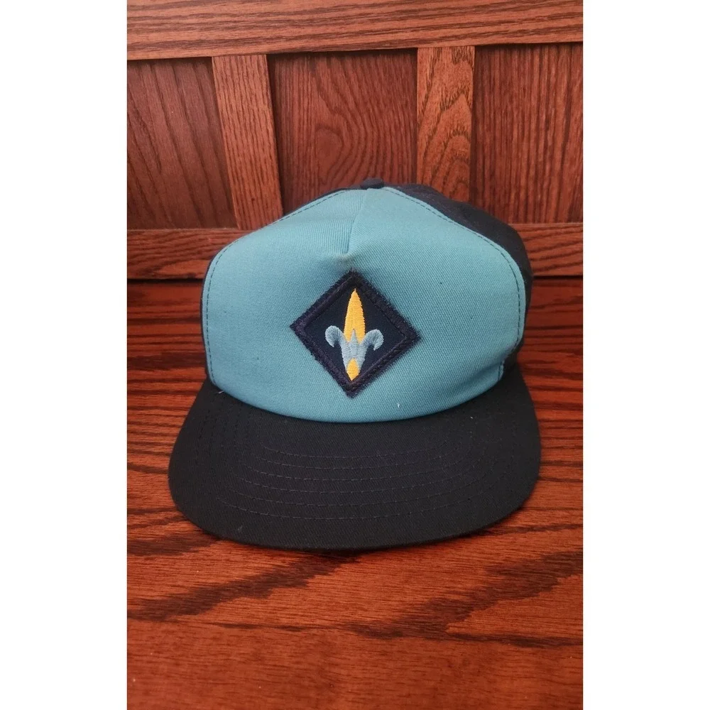 Vintage Boy‎ Scouts Webelos Hat Cap Men SnapBack Blue Made In USA
